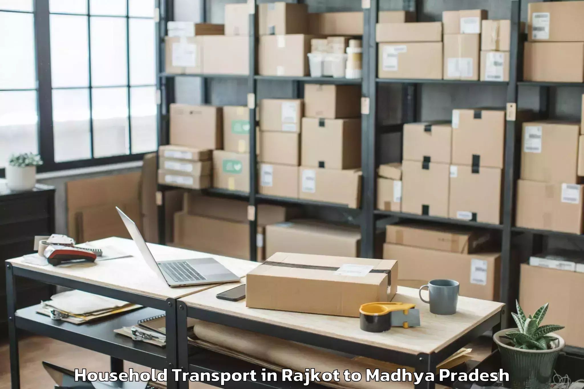 Top Rajkot to Rehti Household Transport Available